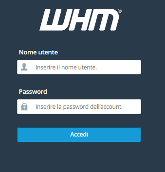 WHM Interface